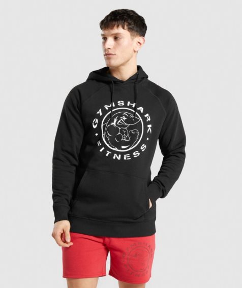 Men's Gymshark Legacy Hoodie Black | NZ 9JCIGR